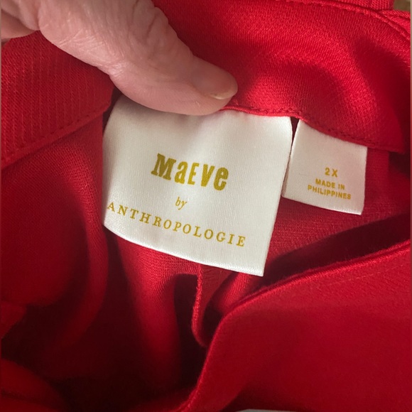 NWT Meave By Anthropologie Halter MIDI Red Dress 2X - Picture 9 of 14